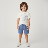 Organic Graphic Tee & Shorts Set - New York - Aaria Tees