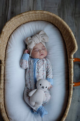 Bow Blossom (Convertible Zip Footies) - Aaria Tees