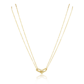 U Link Pave Necklace - Aaria Tees