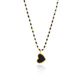 Paisley Heart Necklace Black - Aaria Tees