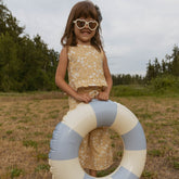 Organic Ruffle Top & Pants Set - Yellow Blossom - Aaria Tees
