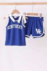 Blue Kentucky active shorts set - Aaria Tees
