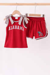 Maroon Alabama active shorts set - Aaria Tees