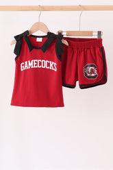 Red South Carolina Gamecocks active shorts set - Aaria Tees