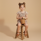 Organic Smocked Jumpsuit - Pastel Bloom - Aaria Tees