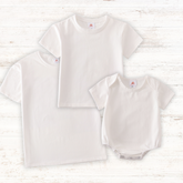 Cream blank basic t-shirt Adult Kids and baby bubble - Aaria Tees