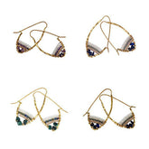 Stone Hoop Earth Collection Earrings - Aaria Tees