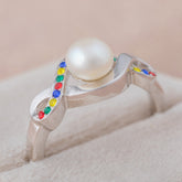 Infinite Hope™ Sterling & Pearl Autism Awareness Ring - Aaria Tees