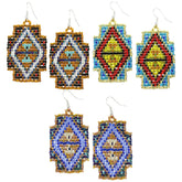 Mayan Pyramid Beaded Earrings - Aaria Tees