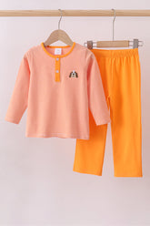 Premium Orange Tennessee puppy stripe pants set - Aaria Tees