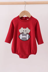 Premium Maroon Alabama elephant football applique bubble - Aaria Tees
