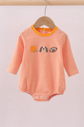 Premium Orange Tennessee puppy football stripe bubble - Aaria Tees