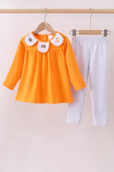 Premium Orange Tennessee puppy football embroidery pants set - Aaria Tees