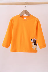 Premium Orange Tennessee puppy embroidery top - Aaria Tees