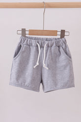 Premium Grey drawstring shorts - Aaria Tees