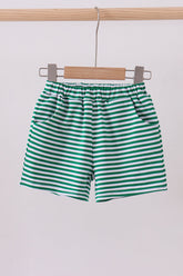 Premium Green&white stripe shorts - Aaria Tees
