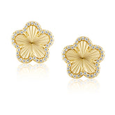 Adeline Pave Outline Clover Studs - Aaria Tees