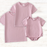 Purple blank basic t-shirt Adult Kids and baby bubble - Aaria Tees