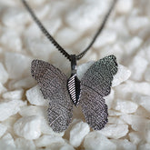 Lustrous Leaf Butterfly Necklace - Aaria Tees