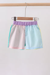 Multicolored colorblock shorts - Aaria Tees