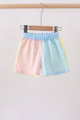 Multicolored colorblock shorts - Aaria Tees