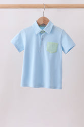 Blue pocket button down shirt - Aaria Tees