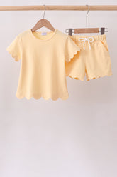 Buttercup Scalloped Shorts Set - Aaria Tees