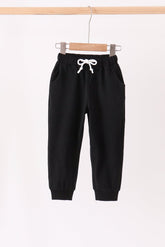 Black Drawstring Jogger - Aaria Tees