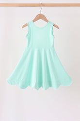 Mint Scalloped Dress - Aaria Tees