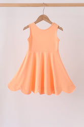 Coral Scalloped Dress - Aaria Tees