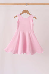 Pink Scalloped Dress - Aaria Tees