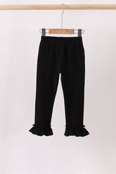 Black ruffle pants - Aaria Tees