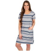 Belmore Striped Shift Dress - Aaria Tees