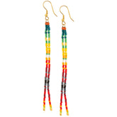 Double Rainbow Beaded Earrings - Aaria Tees