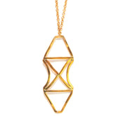 Axis Brass Necklace - Aaria Tees