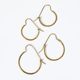 Sasa Hoop Brass Earrings - Aaria Tees