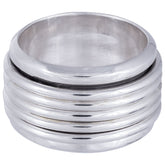 Rope Sterling Silver Spinning Ring - Aaria Tees