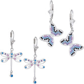 Fluttering Friends Sterling & Crystal Earrings - Aaria Tees