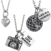 Grateful for the Journey Pewter Necklace - Aaria Tees