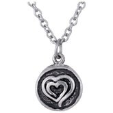 Hand & Heart Pewter Necklace - Aaria Tees