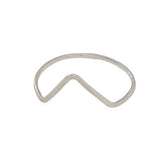 Triangle Brushed Sterling Silver Wire Ring - Aaria Tees