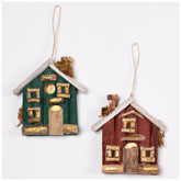 Handmade Recycled Driftwood Christmas House Ornament - Aaria Tees