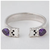 Kitty Cat Sterling Toe Ring - Aaria Tees