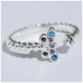 Flying Dragonfly Sterling & Crystals Toe Ring - Aaria Tees