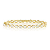 Ines Raindrop Tennis Bracelet - Aaria Tees
