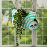 Hand Painted Upcycled Sloth Planter - Aaria Tees