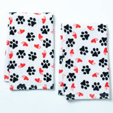 Paw Print Bath Hand Towels - Set of 2 - Aaria Tees