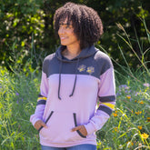 Paw Stripe Crossover Applique Hoodie - Aaria Tees