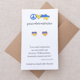 Our Hearts Are With Ukraine Gold Plated Earrings - Aaria Tees