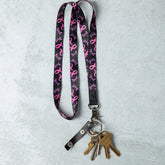 Pink Ribbons & Dragonflies Multi Use Lanyard - Aaria Tees